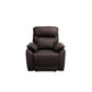 PERSI GENUINE LEATHER SINGLE RECLINER ARMCHAIR CHOCOLATE - MyChocolateWood