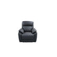 PERSI GENUINE LEATHER SINGLE RECLINER ARMCHAIR GRAPHITE - MyChocolateWood