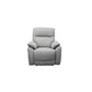 PERSI GENUINE LEATHER SINGLE RECLINER ARMCHAIR SILVER - MyChocolateWood