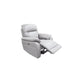 PERSI GENUINE LEATHER SINGLE RECLINER ARMCHAIR SILVER - MyChocolateWood
