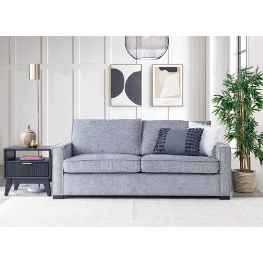 PHILIPA QUEEN SOFA BED/LOUNGE SOFA COUCH SETTEE MEMORY FOAM MATTRESS SLATE - MyChocolateWood