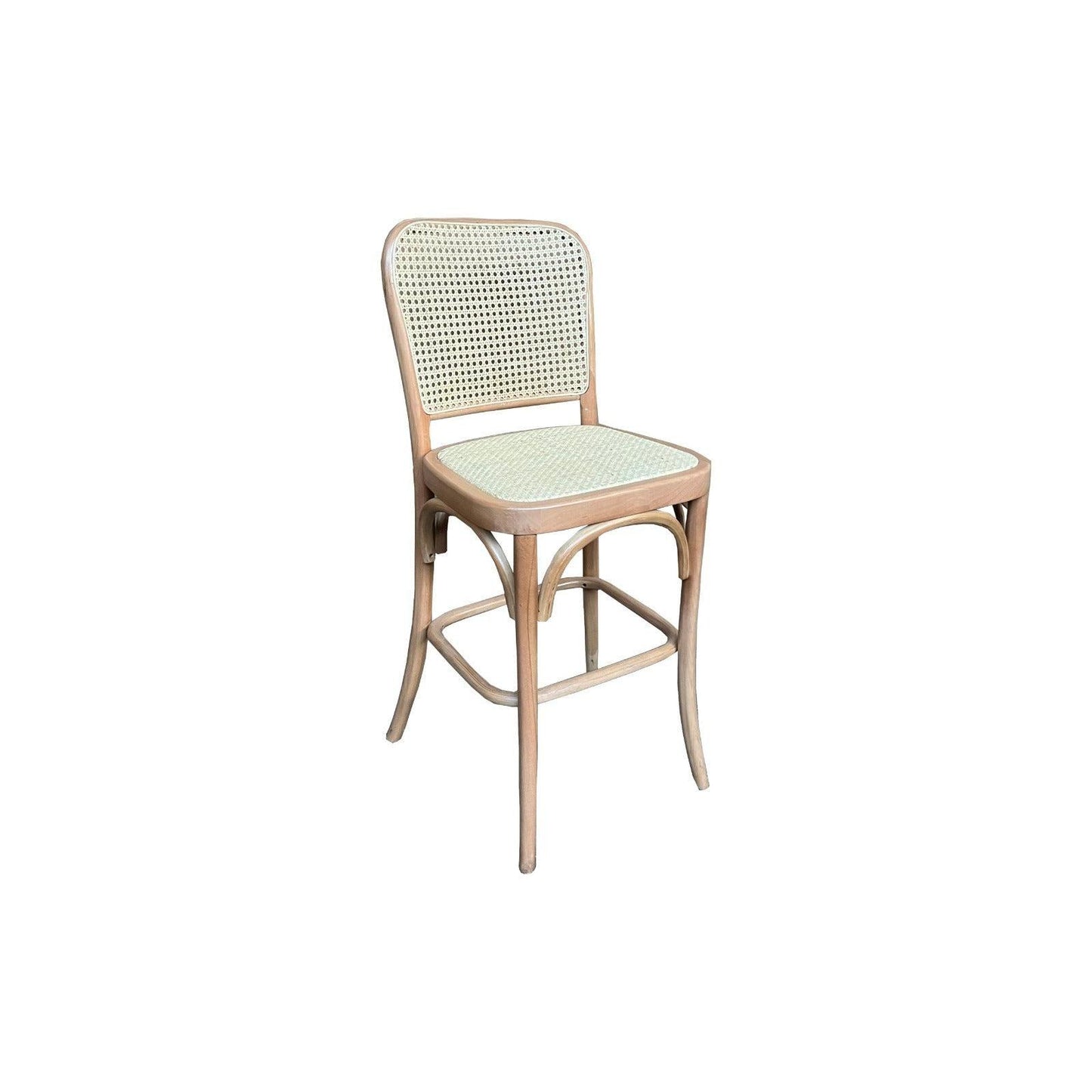 PHOENIX BEECHWOOD BAR STOOL NATURAL FRAME/NATURAL SEAT - MyChocolateWood