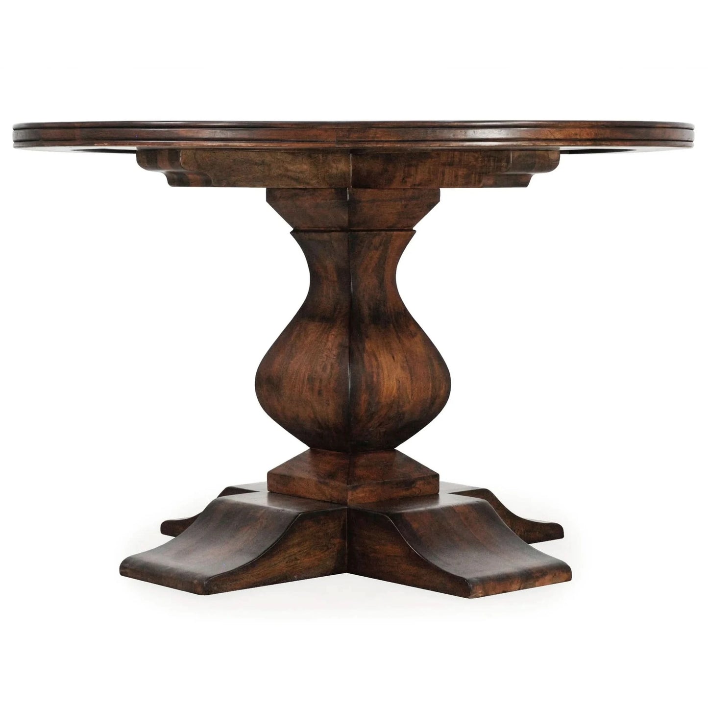 PHOENIX OLD ELMWOOD ROUND PEDESTAL DINING TABLE 140CM - MyChocolateWood