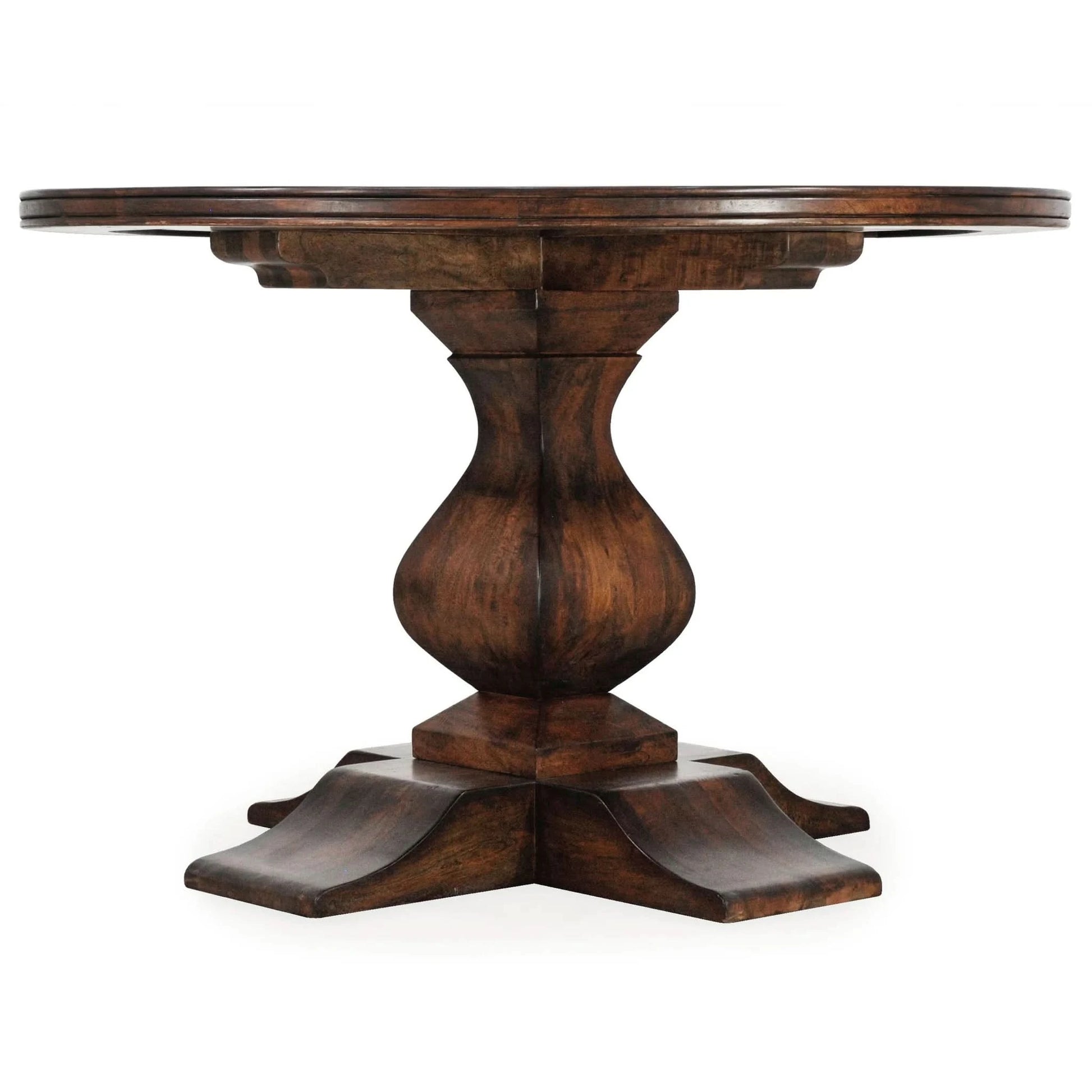 PHOENIX OLD ELMWOOD ROUND PEDESTAL DINING TABLE 140CM - MyChocolateWood