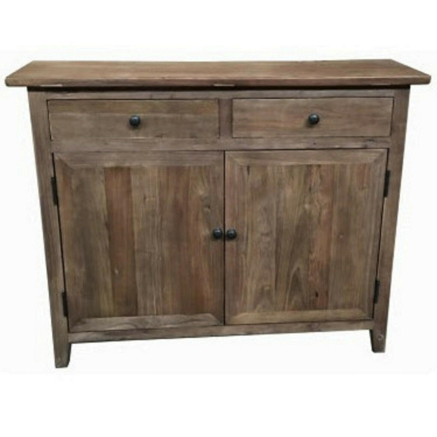 PICARD RECYCLED ELM RUSTIC CABINET STORAGE CUPBOARD SIDEBOARD BUFFET 100 CM - MyChocolateWood