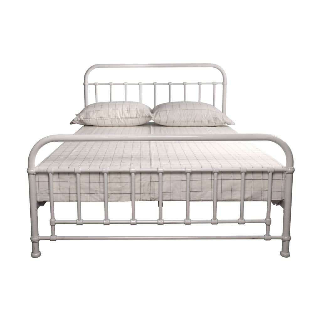 PICOLA QUEEN METAL BED WHITE - MyChocolateWood
