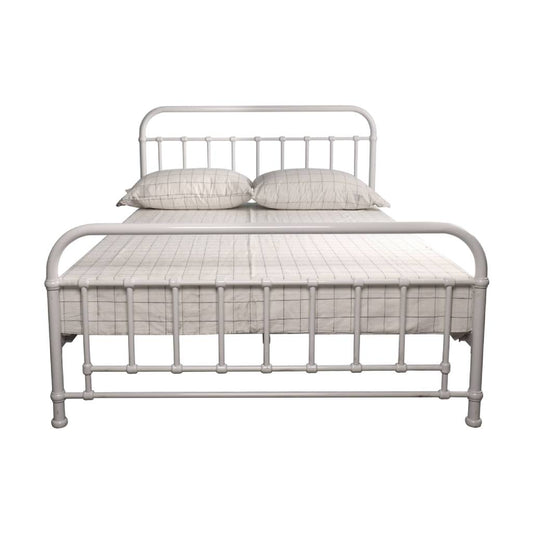 PICOLA QUEEN METAL BED WHITE