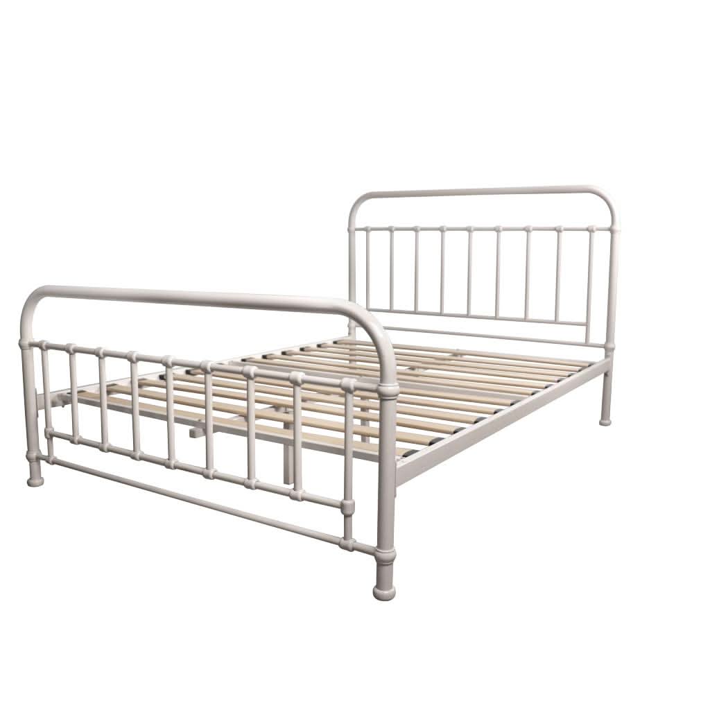PICOLA QUEEN METAL BED WHITE - MyChocolateWood