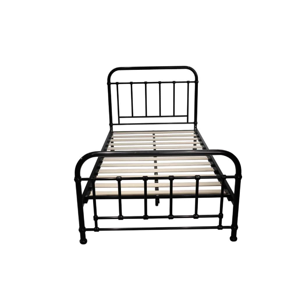 PICOLA SINGLE METAL BED BLACK - MyChocolateWood