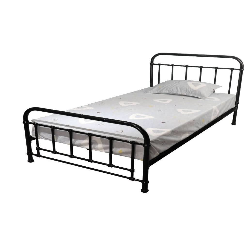 PICOLA SINGLE METAL BED BLACK - MyChocolateWood