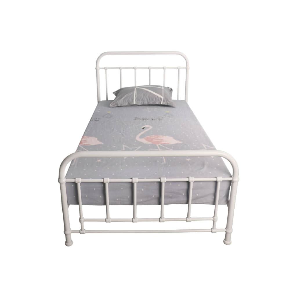 PICOLA SINGLE METAL BED WHITE - MyChocolateWood