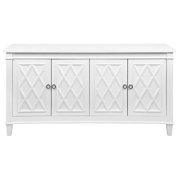 PLANTATION HAMPTON STYLE BUFFET IN WHITE MDF - MyChocolateWood