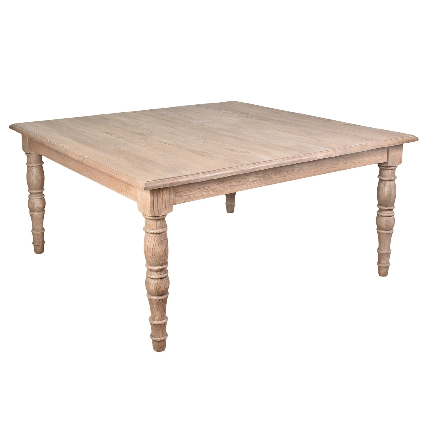 POWELL RECLAIMED ELM SQUARE DINING TABLE 150 X 150CM - MyChocolateWood