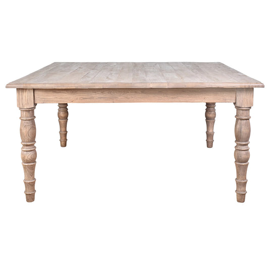 POWELL RECLAIMED ELM SQUARE DINING TABLE 150 X 150CM - MyChocolateWood