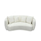 PRIMROSE BOUCLE FABRIC2.5-SEATER SOFA IN WHITE - MyChocolateWood