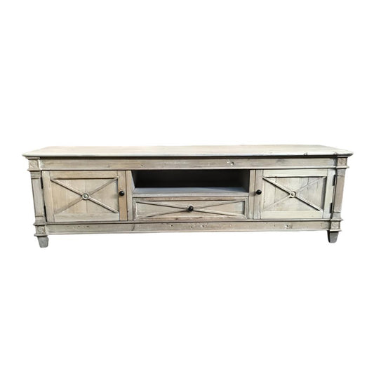PROVENZ RECYCLED ELM RUSTIC 2-DOORS & 1 DRAWER TV/ENTERTAINMENT UNIT - MyChocolateWood