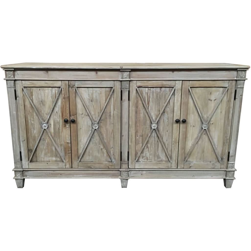 PROVENZ RECYCLED ELM RUSTIC 4-DOOR BUFFET SIDEBOARD 165CM - MyChocolateWood