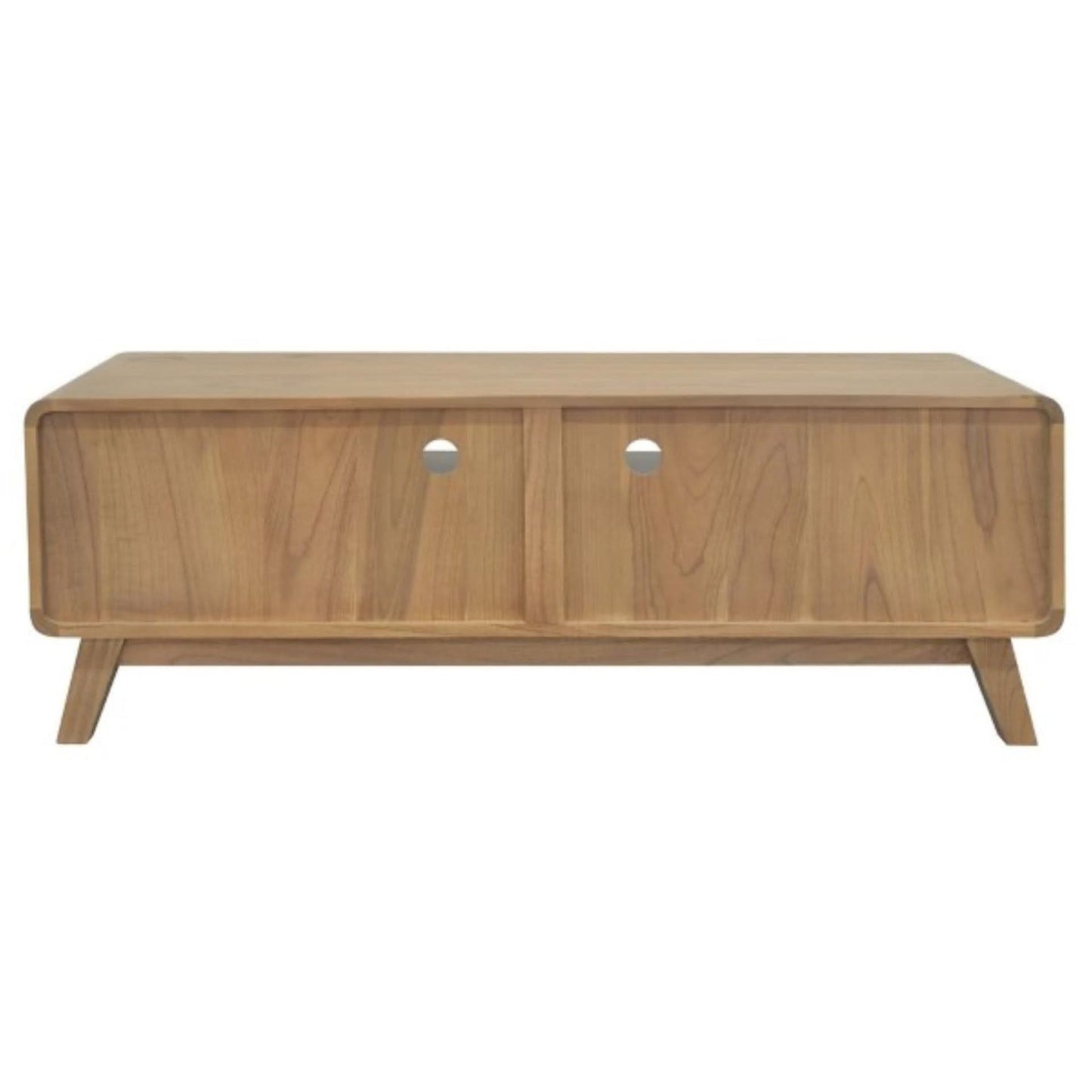 PROVIDENCE 2 DRAWERS TV/ENTERTAINMENT UNIT IN WHITE CEDAR TIMBER - MyChocolateWood