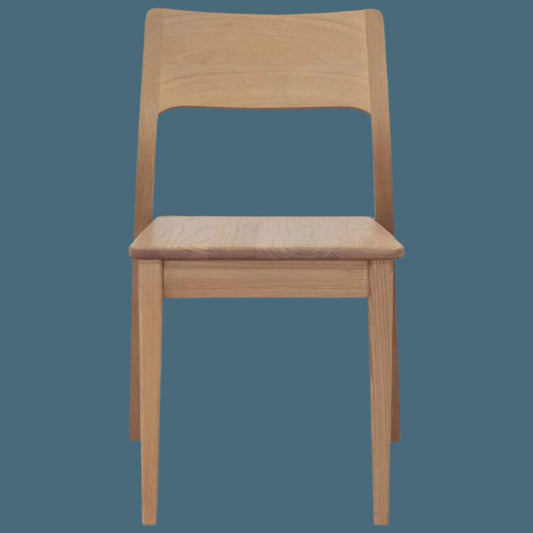 PROVIDENCE SOLID OAK DINING CHAIRS IN NATURAL SET OF 2 - MyChocolateWood