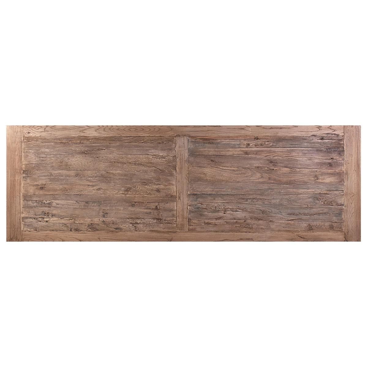 RECANATI RECLAIMED ELM TIMBER DINING TABLE/ WHITE LEGS 300CM - MyChocolateWood