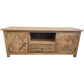 RECYCLED ELM 150CM PARQUETRY TOP TV UNIT - MyChocolateWood