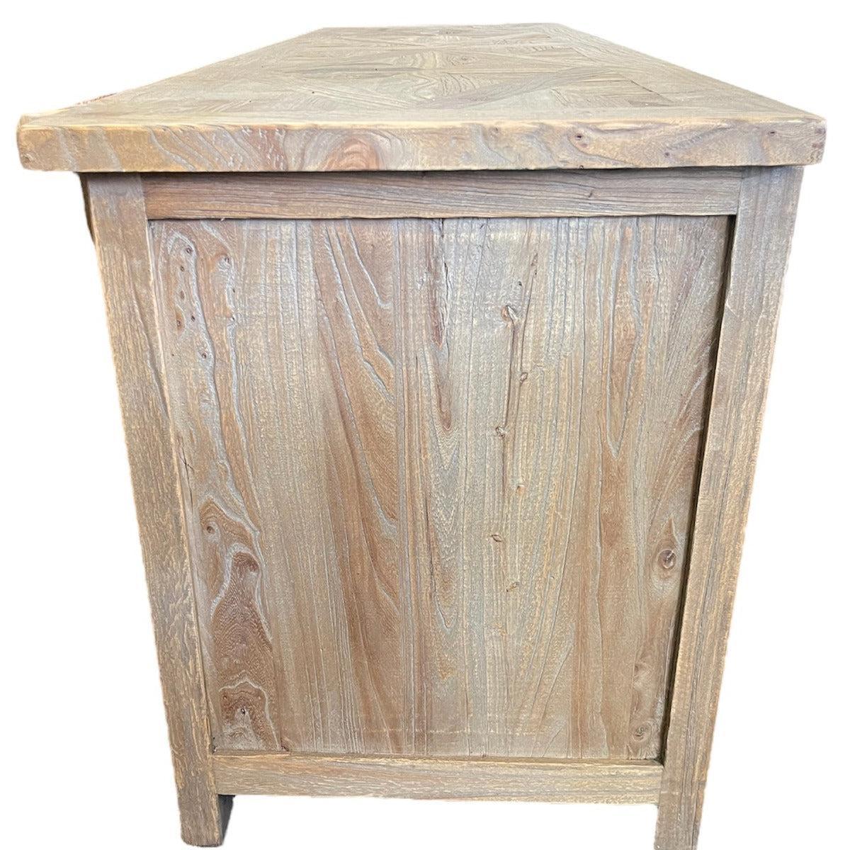 RECYCLED ELM 150CM PARQUETRY TOP TV UNIT - MyChocolateWood