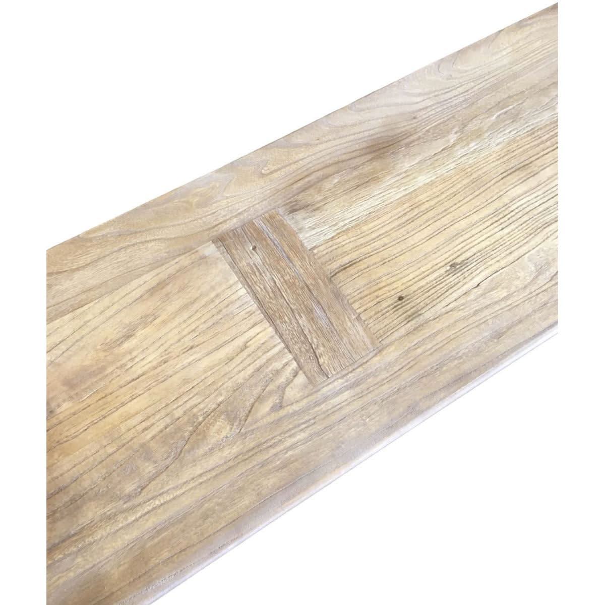 RHIANNON FARMHOUSE HAMPTON STYLE RUSTIC BENCH 285CM - MyChocolateWood