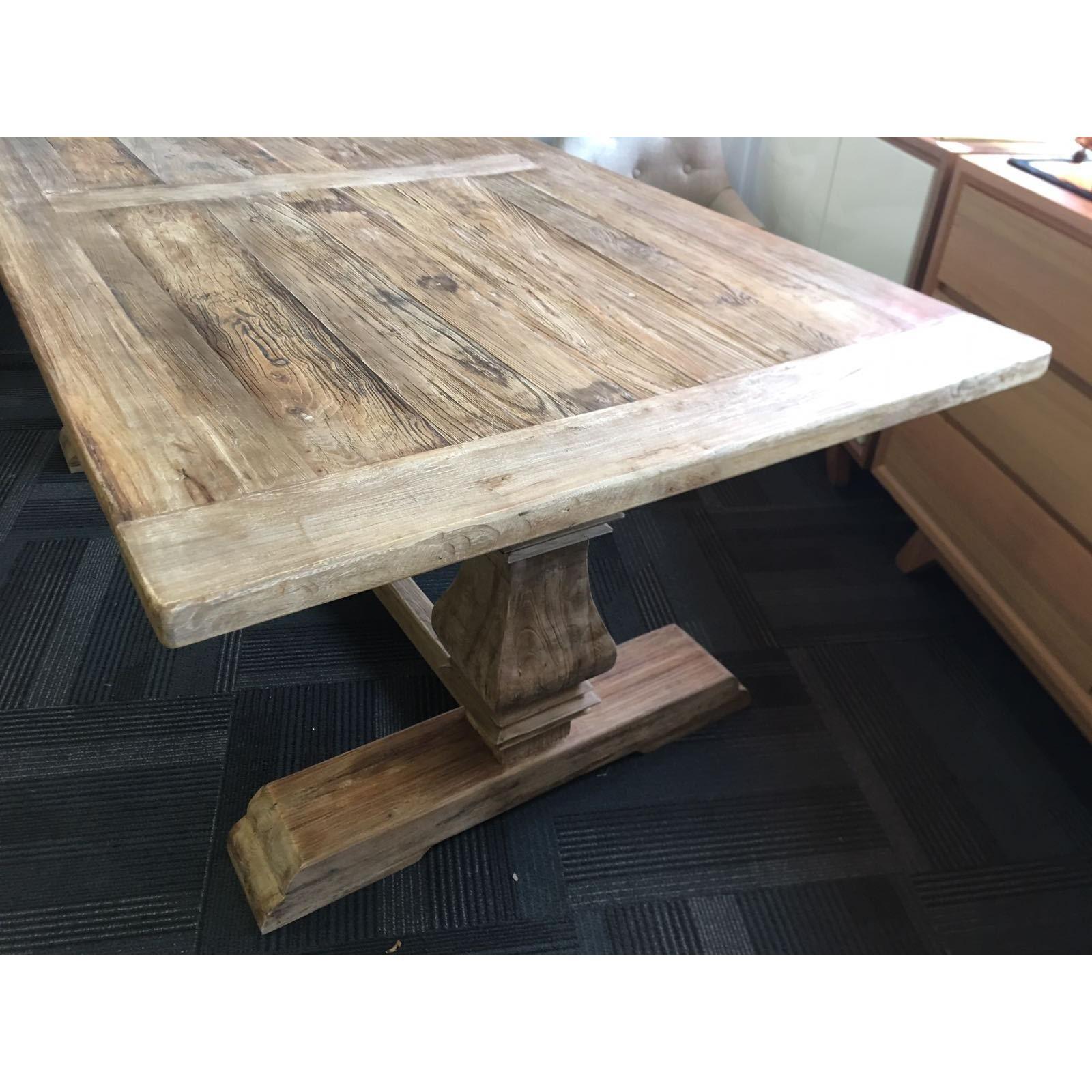 RHIANNON FARMHOUSE HAMPTON STYLE RUSTIC DINING TABLE 300CM - MyChocolateWood