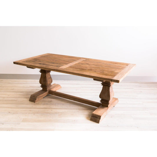 RHIANNON FARMHOUSE HAMPTON STYLE RUSTIC DINING TABLE IN 200CM - MyChocolateWood