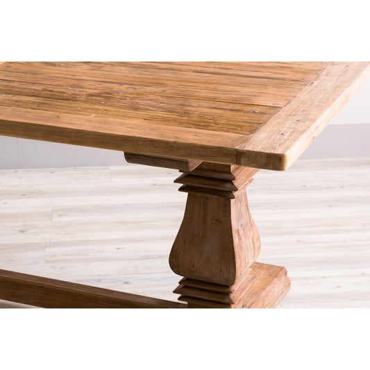 RHIANNON FARMHOUSE HAMPTON STYLE RUSTIC DINING TABLE IN 200CM - MyChocolateWood