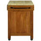 RICARDO SOLID MAHOGANY/SOLID TEAK TIMBER SMALL BUTCHER BLOCK KITCHEN ISLAND IN LIGHT PECAN WITH CASTORS - MyChocolateWood