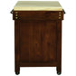 RICARDO SOLID MAHOGANY TIMBER SMALL BUTCHER BLOCK KITCHEN ISLAND WITH CASTORS - MAHOGANY COLOUR - MyChocolateWood