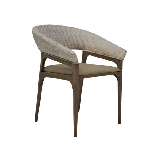 RICCO HAMPTONS CHAIR DINING CHAIR ARMCHAIR SMOKE GREY WASH RATTAN SOREL LEGS - MyChocolateWood