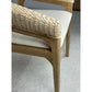 RICCO HAMPTONS CHAIR DINING CHAIR ARMCHAIR WHITEWASHED RATTAN /BROWN MINDI LEGS - MyChocolateWood