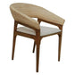 RICCO HAMPTONS CHAIR DINING CHAIR ARMCHAIR WHITEWASHED RATTAN /BROWN MINDI LEGS - MyChocolateWood