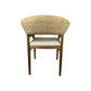 RICCO HAMPTONS CHAIR DINING CHAIR ARMCHAIR WHITEWASHED RATTAN /BROWN MINDI LEGS - MyChocolateWood