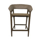 RICCO HAMPTONS COUNTER STOOL SMOKE GREY WASH RATTAN SOREL LEGS - MyChocolateWood