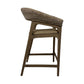 RICCO HAMPTONS COUNTER STOOL SMOKE GREY WASH RATTAN SOREL LEGS - MyChocolateWood