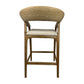 RICCO HAMPTONS COUNTER STOOL WHITEWASH RATTAN BROWN MINDY LEGS - MyChocolateWood