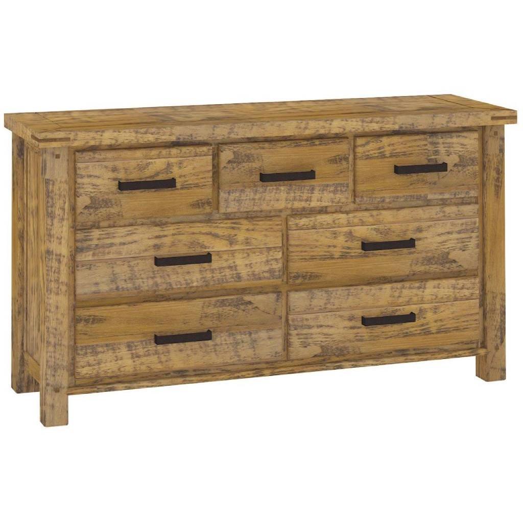 RICHMOND SOLID PINE DRESSER/CHEST OF 3 OVER 4 DRAWERS - MyChocolateWood