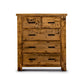 RICHMOND SOLID PINE TALLBOY 2 OVER 3 DRAWERS/CHEST OF 2 OVER 3 DRAWERS RUSTIC OAK - MyChocolateWood