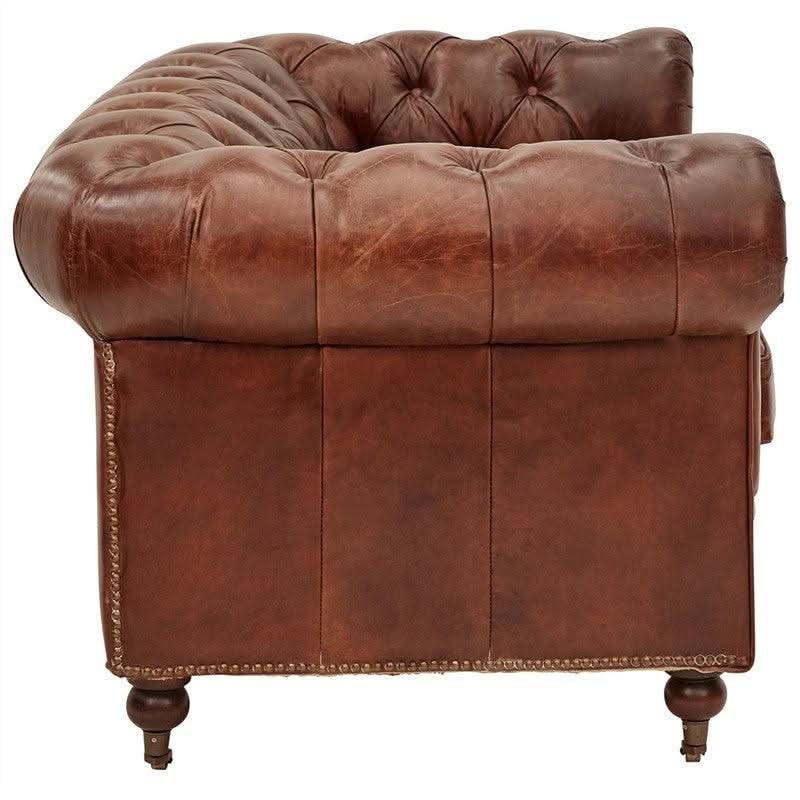 RIMINI 2-SEATER HAMPTON COURT AGED LEATHER SOFA - MyChocolateWood
