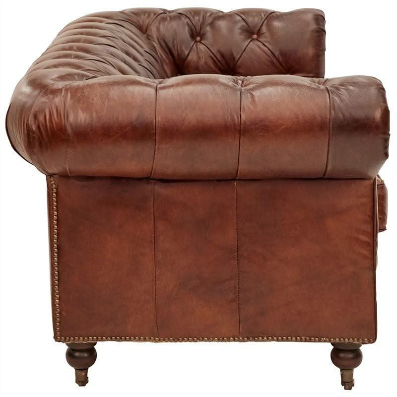 RIMINI 3-SEATER HAMPTON COURT AGED LEATHER SOFA - MyChocolateWood