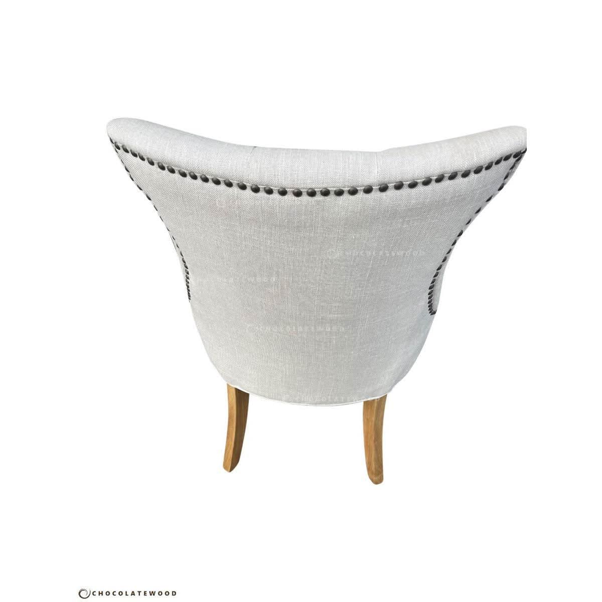 RIO SOLID OAK CHAIR IN FLAXEEN WITH OAK LEGS - MyChocolateWood