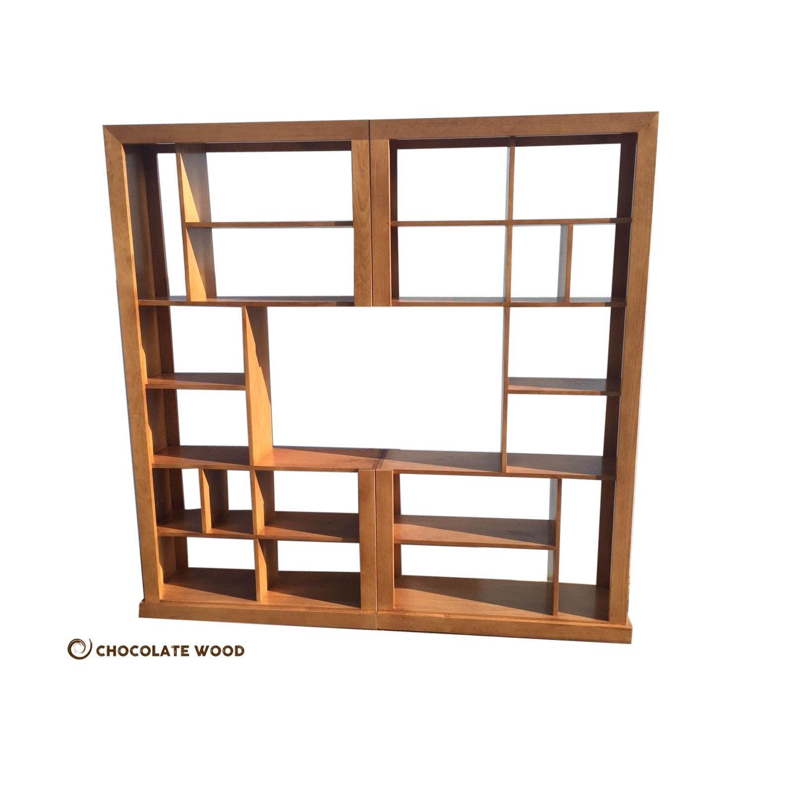 RIVERSTONE 2 PIECE DISPLAY UNIT IN TASSIE OAK - MADE TO ORDER - MyChocolateWood