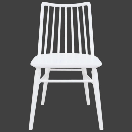 RIVIERA SOLID OAK DINING CHAIRS IN WHITE SET OF 2 - MyChocolateWood