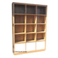 RODIN 9 CUBE 3 DRAWER DISPLAY CABINET IN TASSIE OAK CLEAR LACQUER CUSTOM MADE - MyChocolateWood