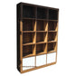 RODIN 9 CUBE 3 DRAWER DISPLAY CABINET IN TASSIE OAK CLEAR LACQUER CUSTOM MADE - MyChocolateWood