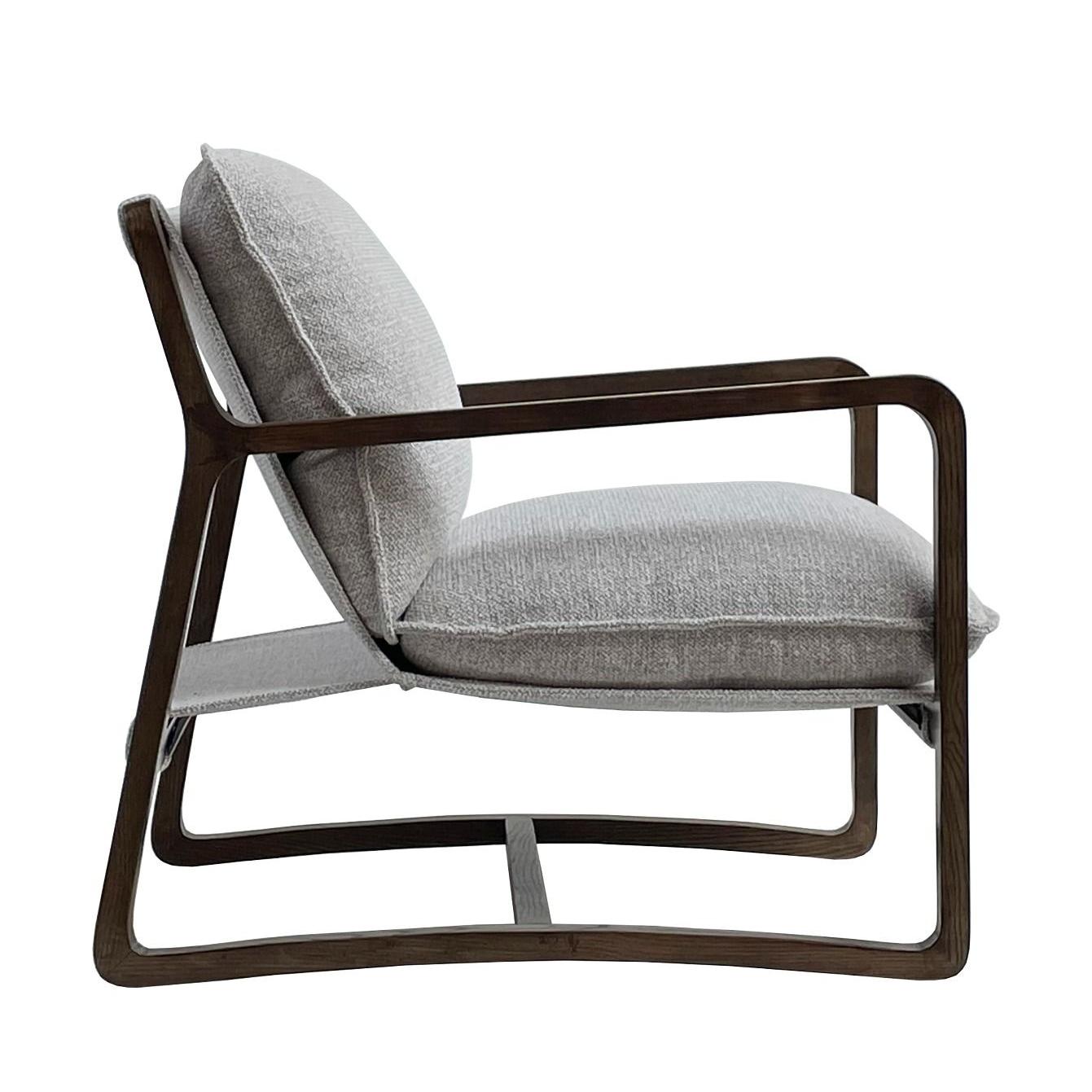 ROGAN BOUCLE TEXTURED FABRIC/ASHWOOD CHAIR IN OAT - MyChocolateWood