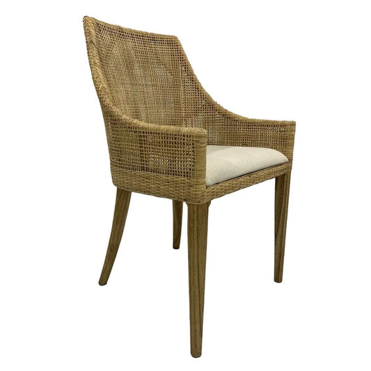 RONNIE HAMPTONS RATTAN DINING CHAIR IN NATURAL - MyChocolateWood